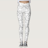 abstracte olifant leggings (Voorkant)