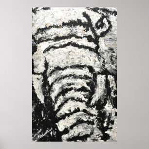Abstracte olifant poster