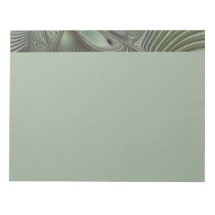 Abstracte olijf salie groene grijze fractale kunst notitieblok