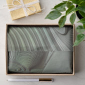 Abstracte Olijfwijze Groen Grijs Fractal Art Fanta Tissuepapier (Geschenk)