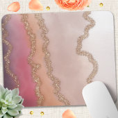 Abstracte Ombre Pink Paars en Gold Glitter Muismat