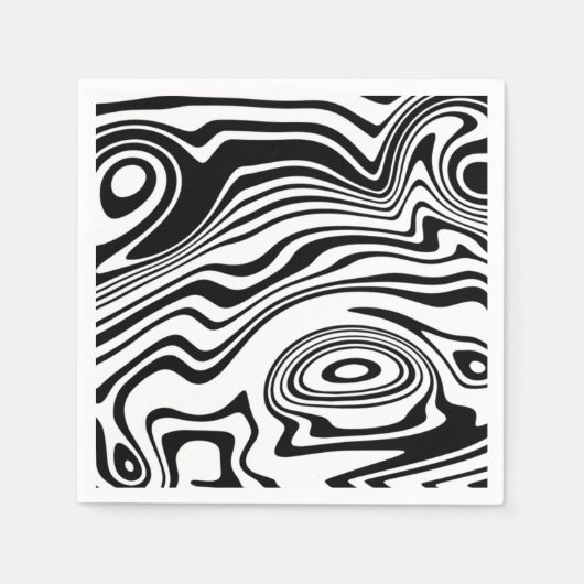 Abstracte omwikkelde golven servetten - Kies kleur (Voorkant)