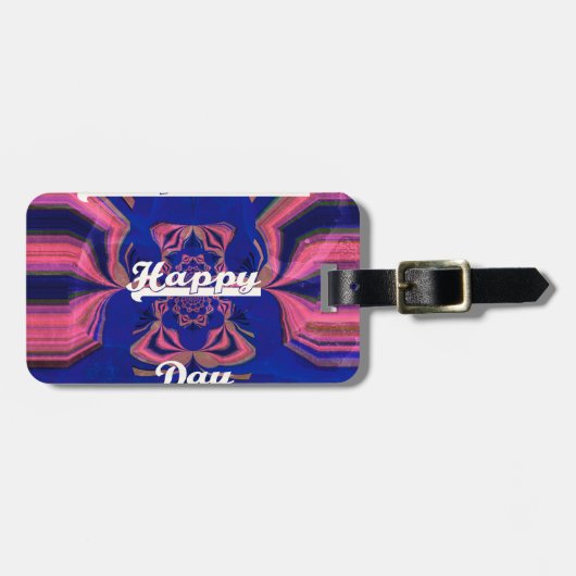 Abstracte Onafhankelijkheidsdag Celebration Art Bagagelabel (Voorkant horizontaal)