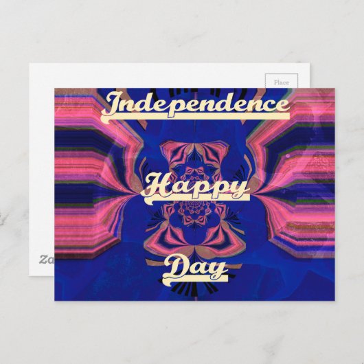 Abstracte Onafhankelijkheidsdag Celebration Art Briefkaart (Voorkant / Achterkant)