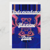 Abstracte Onafhankelijkheidsdag Celebration Art Briefpapier (Voorkant / Achterkant)