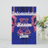 Abstracte Onafhankelijkheidsdag Celebration Art Briefpapier (Staand voorkant)