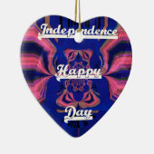 Abstracte Onafhankelijkheidsdag Celebration Art Keramisch Ornament (Rechts)