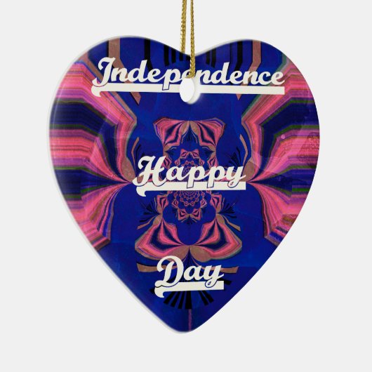 Abstracte Onafhankelijkheidsdag Celebration Art Keramisch Ornament (Rechts)