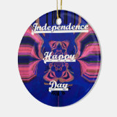 Abstracte Onafhankelijkheidsdag Celebration Art Keramisch Ornament (Links)