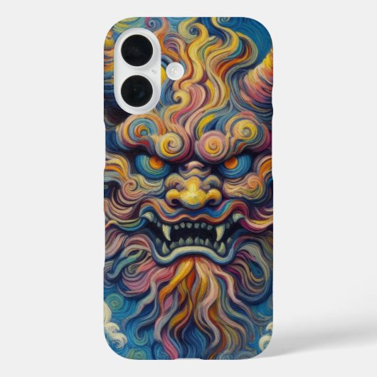 Abstracte Oni-demonenwolken Van Gogh gestyled Case-Mate iPhone Case (Achterkant)