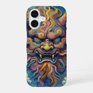 Abstracte Oni-demonenwolken Van Gogh gestyled iPhone 16 Hoesje