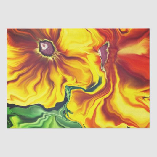 Abstracte ontkoppeling van Floral Shabby Chic Tissuepapier (Voorkant)