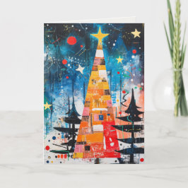 Abstracte ontwerp kerstkaart feestdagen kaart