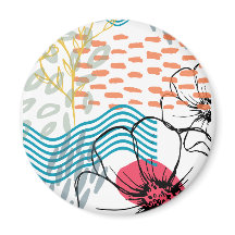 abstracte ontwerp magneet bloemen