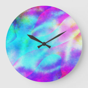 Abstracte ontwerp van regenboogstrook grote klok