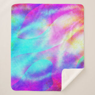 Abstracte ontwerp van regenboogstrook sherpa deken