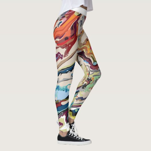 abstracte ontwerppatronen leggings (Rechts)