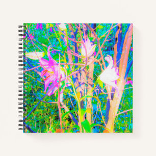 Abstracte oosterse lelies in mijn Rubio-tuin Notitieboek