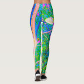 Abstracte oosterse lilies in mijn Rubio Garden Leggings (Achterkant)