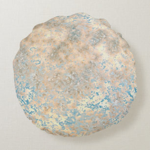 Abstracte op maat geborstelde polyester ronde kuss rond kussen