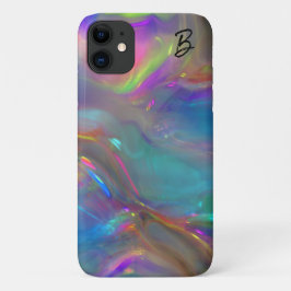Abstracte Opal gepersonaliseerde telefoonhoes iPhone 11 Hoesje