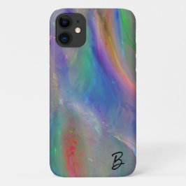 Abstracte Opal gepersonaliseerde telefoonhoes iPhone 11 Hoesje