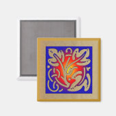 Abstracte open haard magneet (Voorkant / Achterkant)