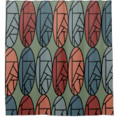 Abstracte openingen douchegordijn (Voorkant)