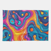 Abstracte oppervlakte kunstwerk 1200 - KItchen Han Theedoek (Horizontaal)