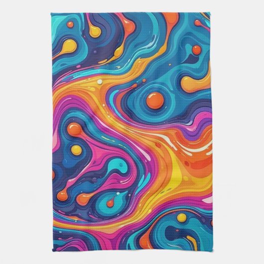 Abstracte oppervlakte kunstwerk 1200 - KItchen Han Theedoek (Verticaal)