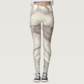 Abstracte optische illusie Trippy Leggings (Voorkant)