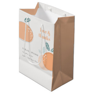 Abstracte Oranje brute Bedankt voor het huwelijk Medium Cadeauzakje