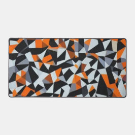 Abstracte Oranje en zwarte geometrische kunst Bureaumat