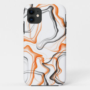 Abstracte Oranje golven iPhone 11 Hoesje