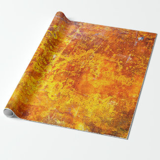 Abstracte oranje ondergrondse betonwand; cadeaupapier
