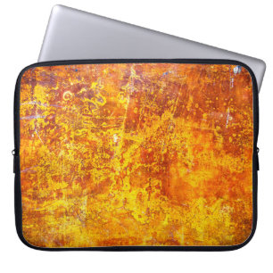 Abstracte oranje ondergrondse betonwand; laptop sleeve