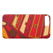 Abstracte Oranje panelen Case-Mate iPhone Case (Achterkant (Horizontaal))