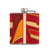 Abstracte Oranje panelen Heupfles (Achterkant)