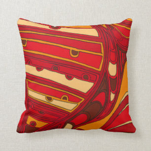 Abstracte Oranje panelen Kussen