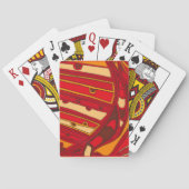 Abstracte Oranje panelen Pokerkaarten (Achterkant)