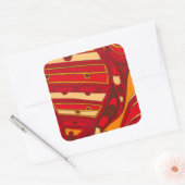 Abstracte Oranje panelen Vierkante Sticker (Envelop)