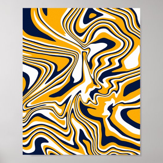 Abstracte Oranje stroming Poster (Voorkant)