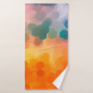 Abstracte oranje waterverf achtergrond. Illustrati Badhanddoek
