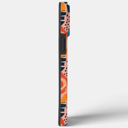 Abstracte Oranje zomertropische bladeren Case-Mate iPhone Case (Achterkant / Rechts)