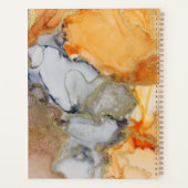 Abstracte Oranje zwarte goudolie Genoemde Planner (Achterkant)