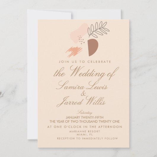 Abstracte organische aardbevingen kaart (Voorkant)