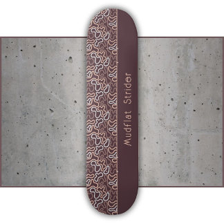 Abstracte organische lijn bruine moddervlakte kalm skateboard