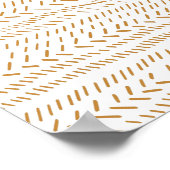 Abstracte organische lijnen Kunst in Boho Gold Poster (Hoek)