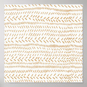 Abstracte organische lijnen Kunst in Boho Gold Poster (Voorkant)