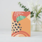 Abstracte organische moderne kunst briefkaart (Staand voorkant)